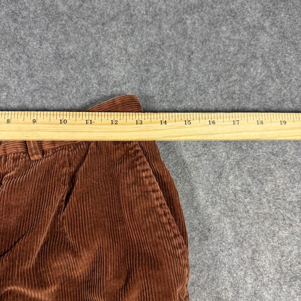 Vintage Ralph Lauren Brown Corduroy Pants High Rise Straight Leg Womens 26x24 10 - Picture 5 of 8